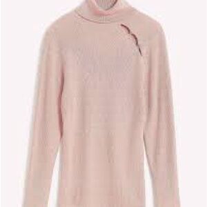Addition Elle Pink Turtleneck Sweater Knit Slim-Fit